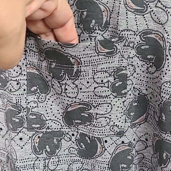 LuLaRoe Disney Carly Dress M 10/12 Mickey Mouse Jersey Knit Midi Pocket High Low - Picture 8 of 12